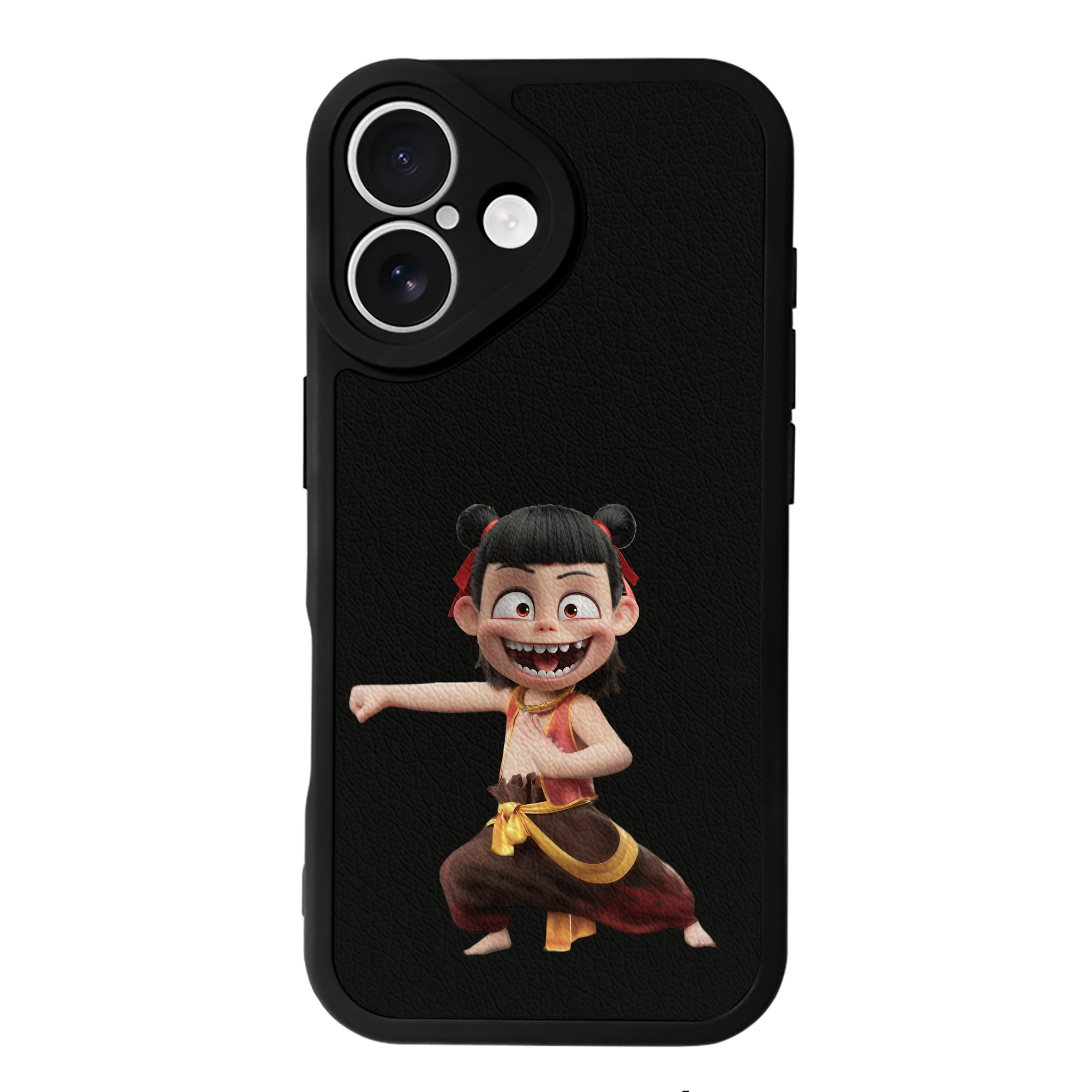 （画像用） Ne Zha 2 ナタ 魔童の大暴れ 【iPhone 16シリーズ対応】シリコンスマホケース（レザー調） 材質：シリコン